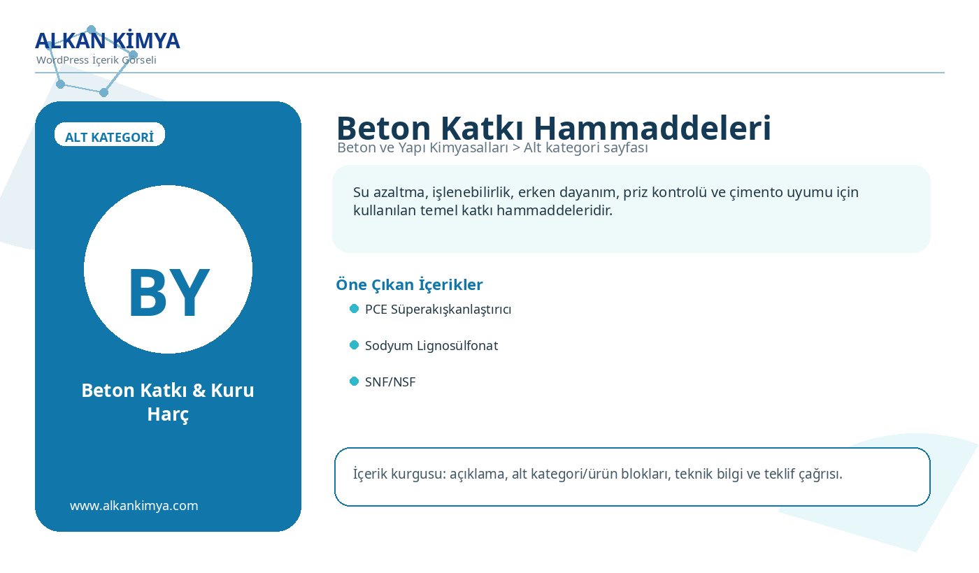 Beton Katkı Hammaddeleri