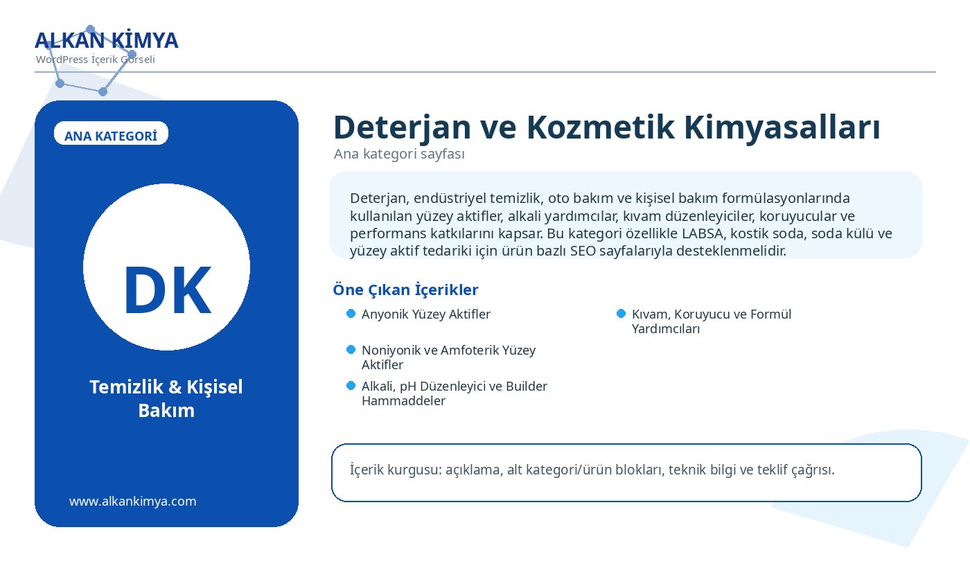 Deterjan ve Kozmetik Kimyasalları