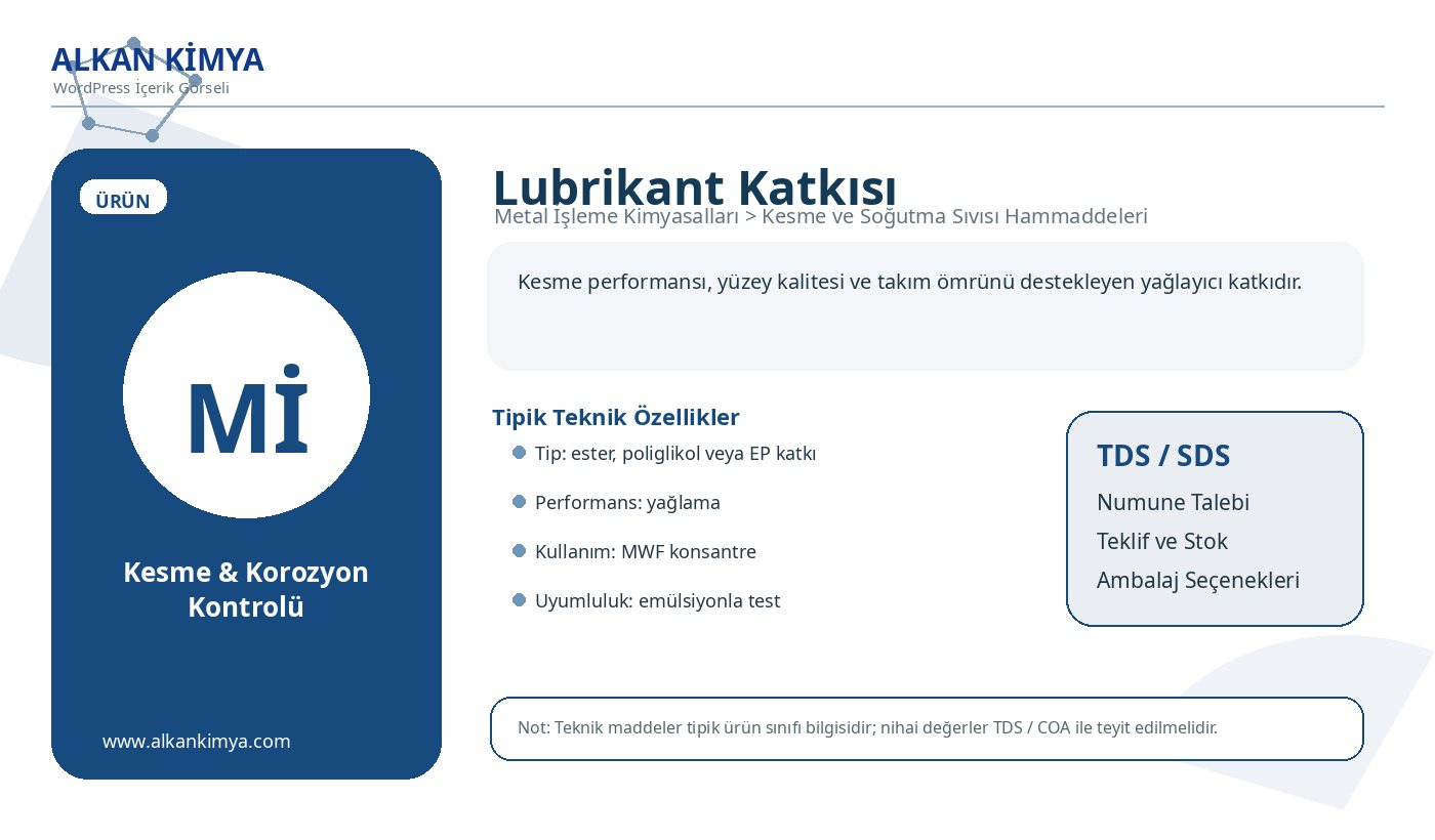Lubrikant Katkısı